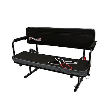 YUTRAX® Universal Mount UTV Jump Seat, UTV Accessory, Increase Seating Capacity, Heavy-Duty Steel Frame, Padded Seat & Backrest, Seat Flips Up, Easy to Assemble